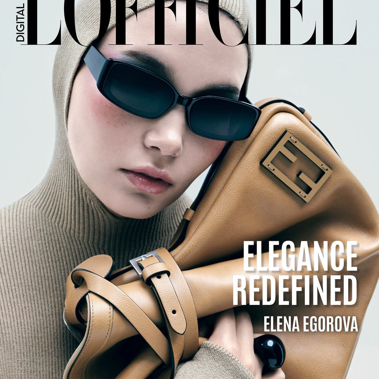 Cover of L’Officiel Arabia featuring a model wearing an Enso Design Lab™ ring, styled by Polina Shabelnikova, embodying the brand’s minimalist and elegant aesthetic.