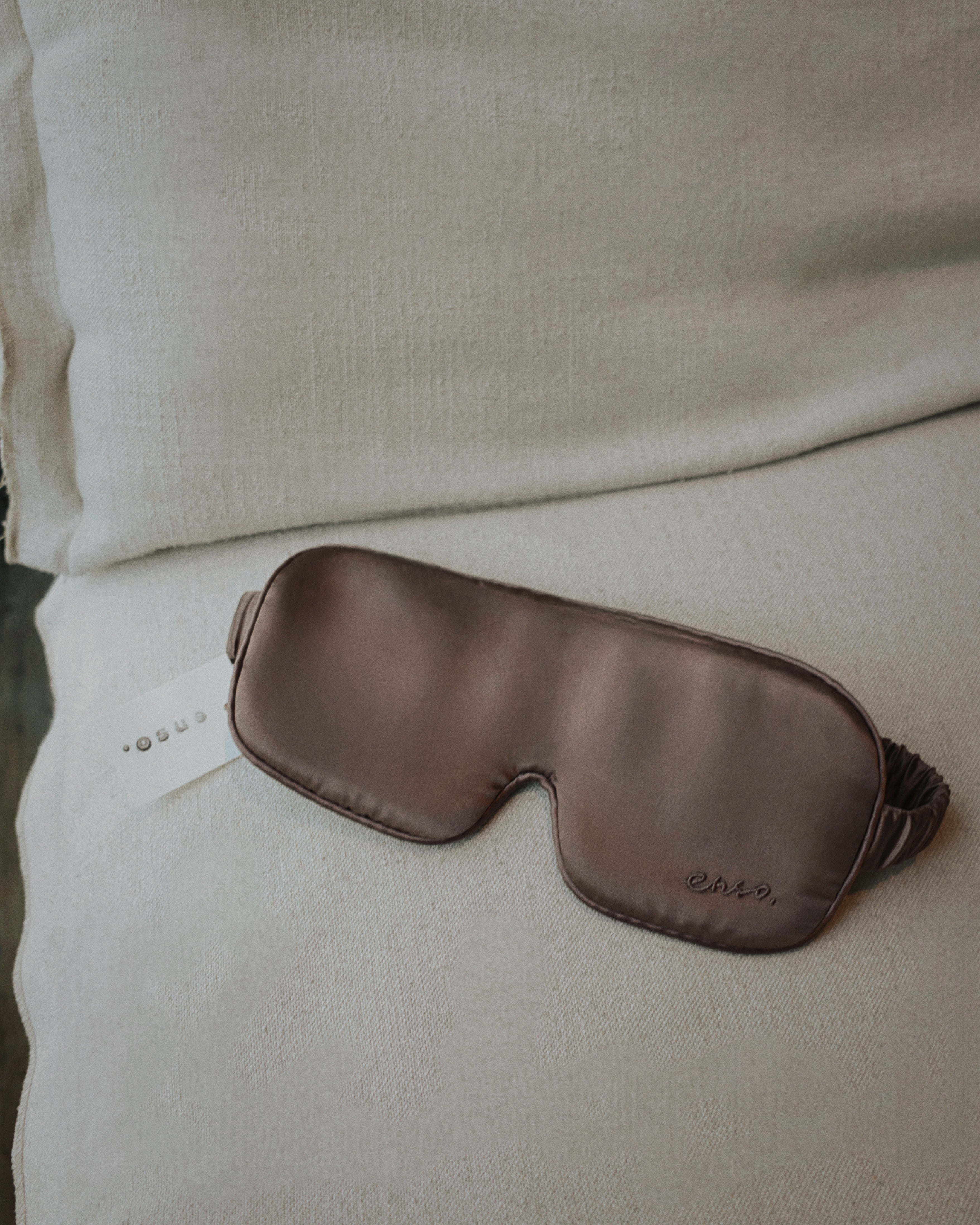 Enso Design Lab Zen Meditation Mask designed by Creative Director Ani Han - luxurious silk eye mask