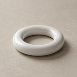Object 02
Sculptural ring bangle in polished white finish