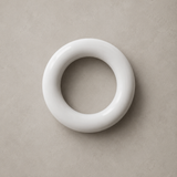 Object 02
Sculptural ring bangle in polished white finish