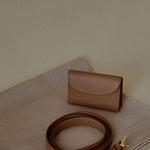 Ava Belt worn as a chic belt bag, versatile design inspired by quiet luxury aesthetics guided by Ani Han.