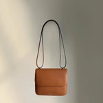 Ava Bag by Enso Design Lab™ in golden brown premium grain leather, quietly echoing Hermès-like refinement under Ani Han’s direction.