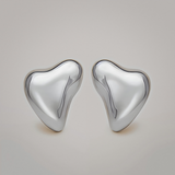 Flow - Heart Earrings (Silver)