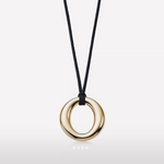 Eternal Circle Necklace by Enso Design Lab™ with 18k gold plating, pendant diameter 40 mm, sleek and timeless design.