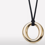 Eternal Circle Necklace by Enso Design Lab™ with 18k gold plating, pendant diameter 40 mm, sleek and timeless design.