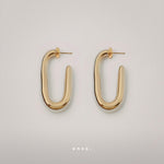 Embrace gold earrings by Enso Design Lab with 18k gold plating, 41.6 mm in length, stylish and lightweight.