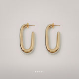 Embrace gold earrings by Enso Design Lab with 18k gold plating, 41.6 mm in length, stylish and lightweight.