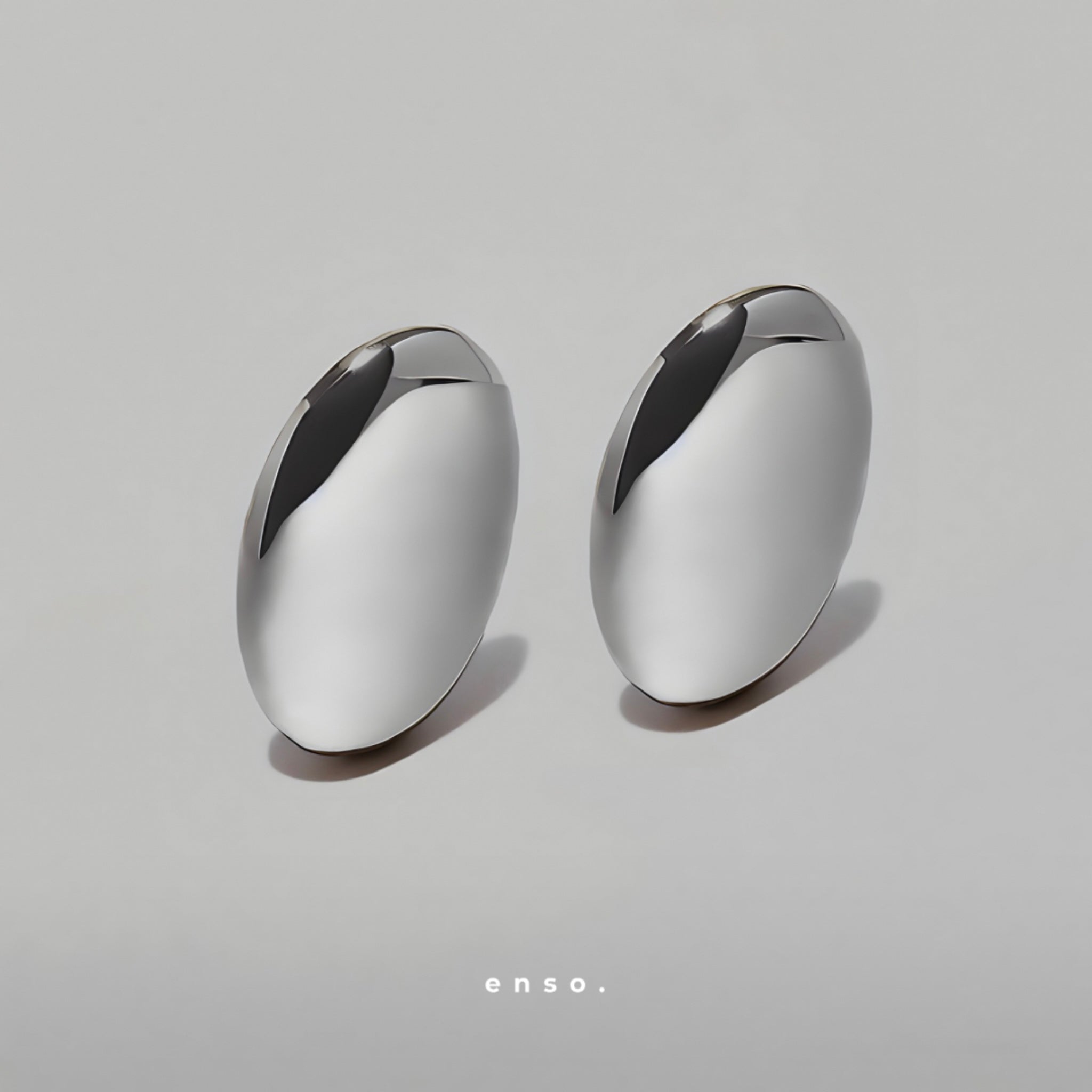 Aura Earrings by Enso Design Lab™ with rhodium plating, 26.4 mm x 26.4 mm, stylish and lightweight.