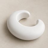 Object 01
Open bangle in polished white finish