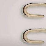 Embrace gold earrings by Enso Design Lab with 18k gold plating, 41.6 mm in length, stylish and lightweight.