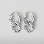 Evolution Earrings by Enso Design Lab™ with premium rhodium plating, 27 mm x 17 mm, elegant and lightweight.