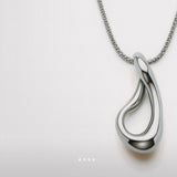 Flow - Cascade Necklace by Enso Design Lab™ with premium rhodium plating, pendant size 1.9 cm x 1.3 cm, stylish and lightweight.